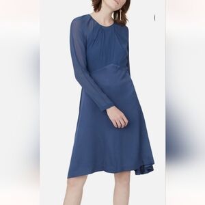 Club Monaco Rokinsa Silk Midi Dress | Blue |